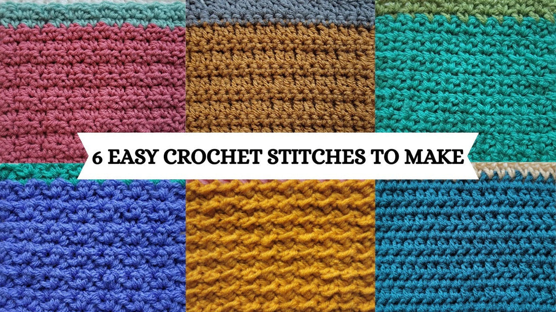 Photo Tutorial – Crochet Stitch Compilation: 6 Easy Stitches!