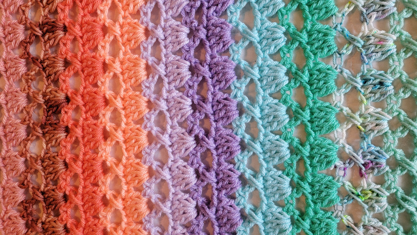 Little Sweetheart Afghan - Handmade Afghans, Crocheted Afghans, Crocheted Blankets, Crochet Afghans, Crochet Blankets,Throws,Colorful,Pretty