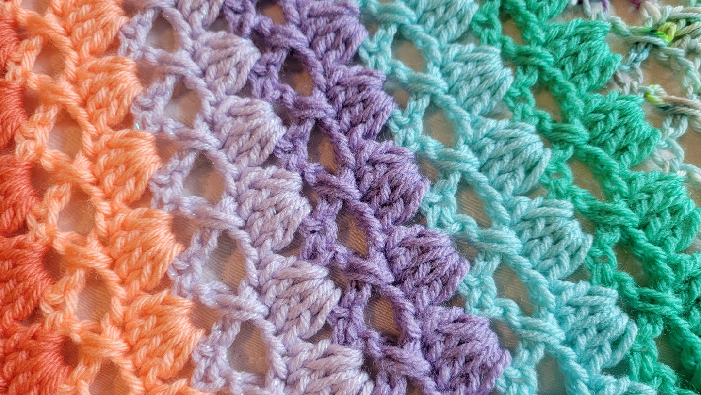 Little Sweetheart Afghan - Handmade Afghans, Crocheted Afghans, Crocheted Blankets, Crochet Afghans, Crochet Blankets,Throws,Colorful,Pretty