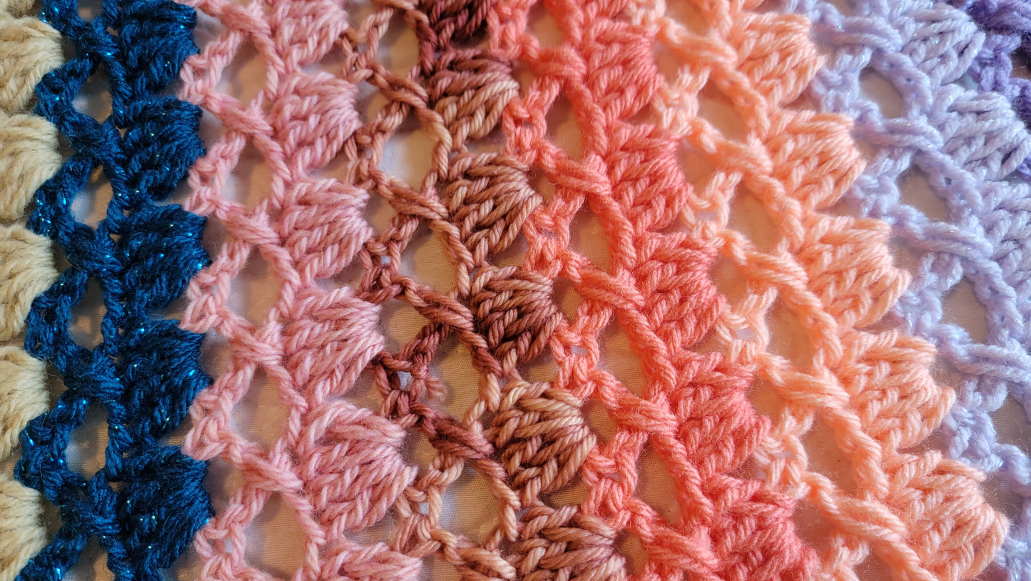 Little Sweetheart Afghan - Handmade Afghans, Crocheted Afghans, Crocheted Blankets, Crochet Afghans, Crochet Blankets,Throws,Colorful,Pretty