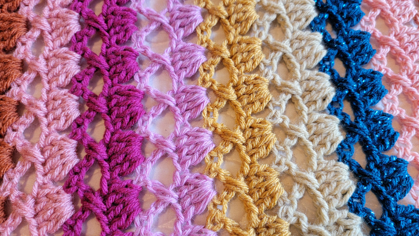 Little Sweetheart Afghan - Handmade Afghans, Crocheted Afghans, Crocheted Blankets, Crochet Afghans, Crochet Blankets,Throws,Colorful,Pretty