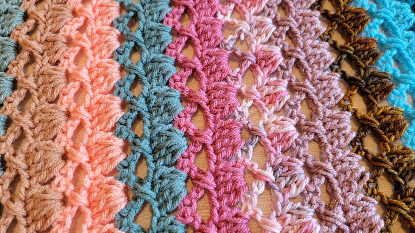 Little Sweetheart Afghan - Handmade Afghans, Crocheted Afghans, Crocheted Blankets, Crochet Afghans, Crochet Blankets,Throws,Colorful,Pretty