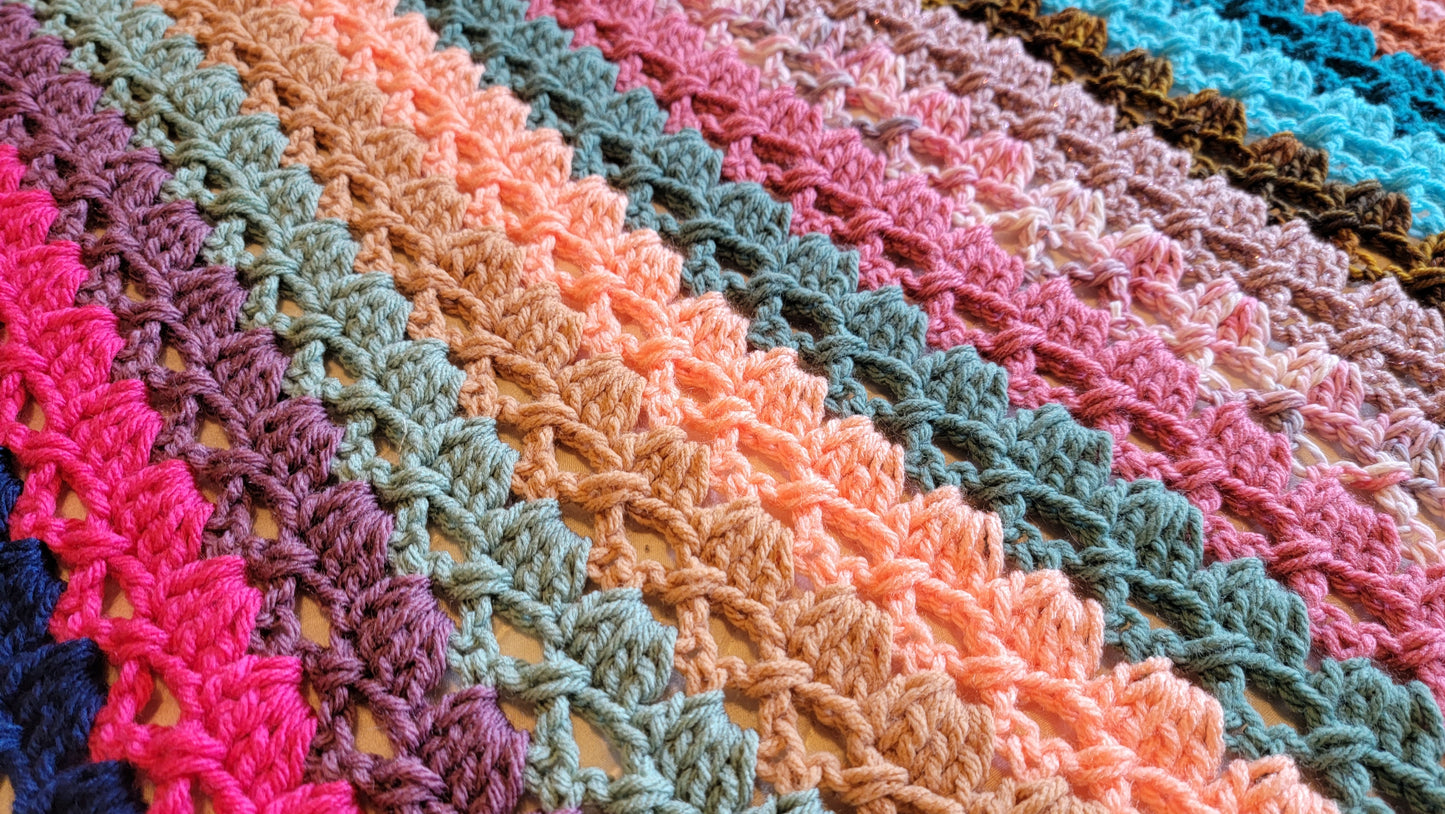 Little Sweetheart Afghan - Handmade Afghans, Crocheted Afghans, Crocheted Blankets, Crochet Afghans, Crochet Blankets,Throws,Colorful,Pretty