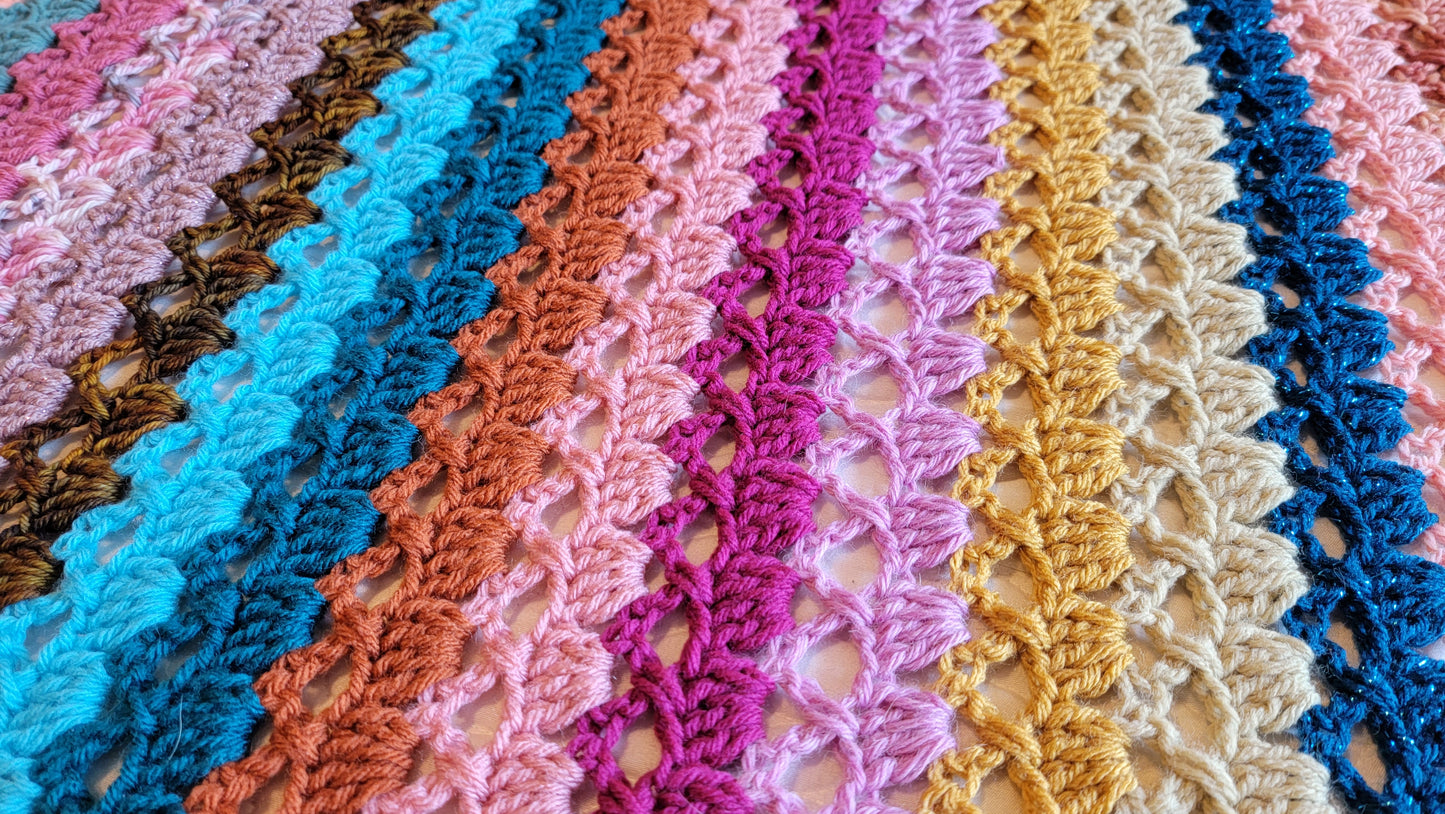 Little Sweetheart Afghan - Handmade Afghans, Crocheted Afghans, Crocheted Blankets, Crochet Afghans, Crochet Blankets,Throws,Colorful,Pretty