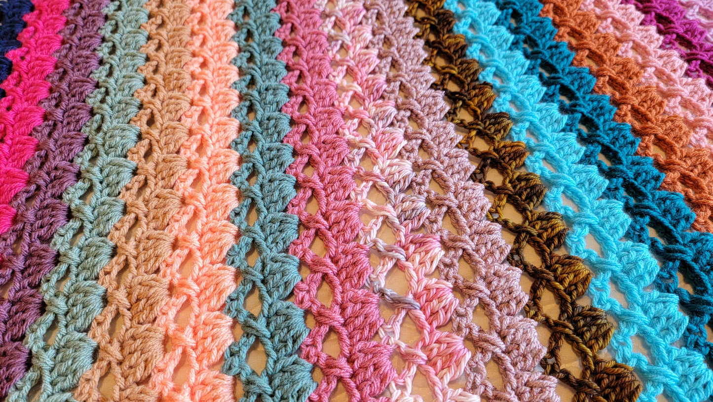 Little Sweetheart Afghan - Handmade Afghans, Crocheted Afghans, Crocheted Blankets, Crochet Afghans, Crochet Blankets,Throws,Colorful,Pretty