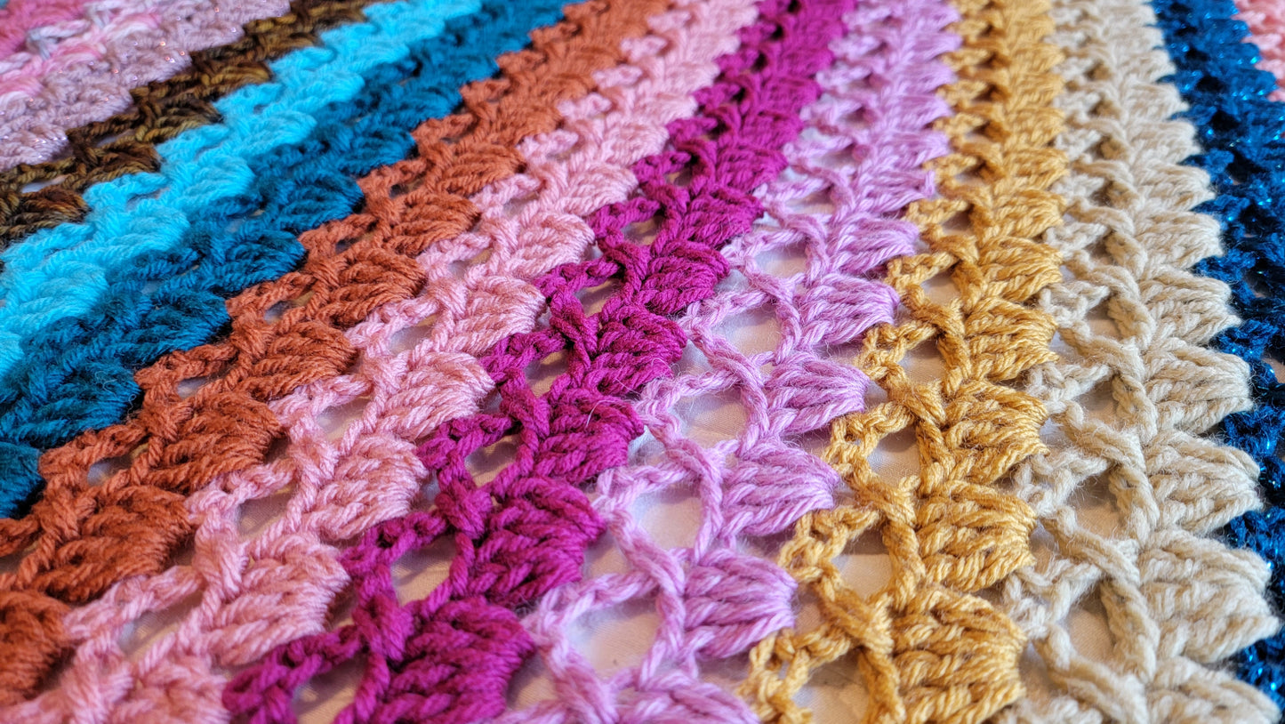 Little Sweetheart Afghan - Handmade Afghans, Crocheted Afghans, Crocheted Blankets, Crochet Afghans, Crochet Blankets,Throws,Colorful,Pretty