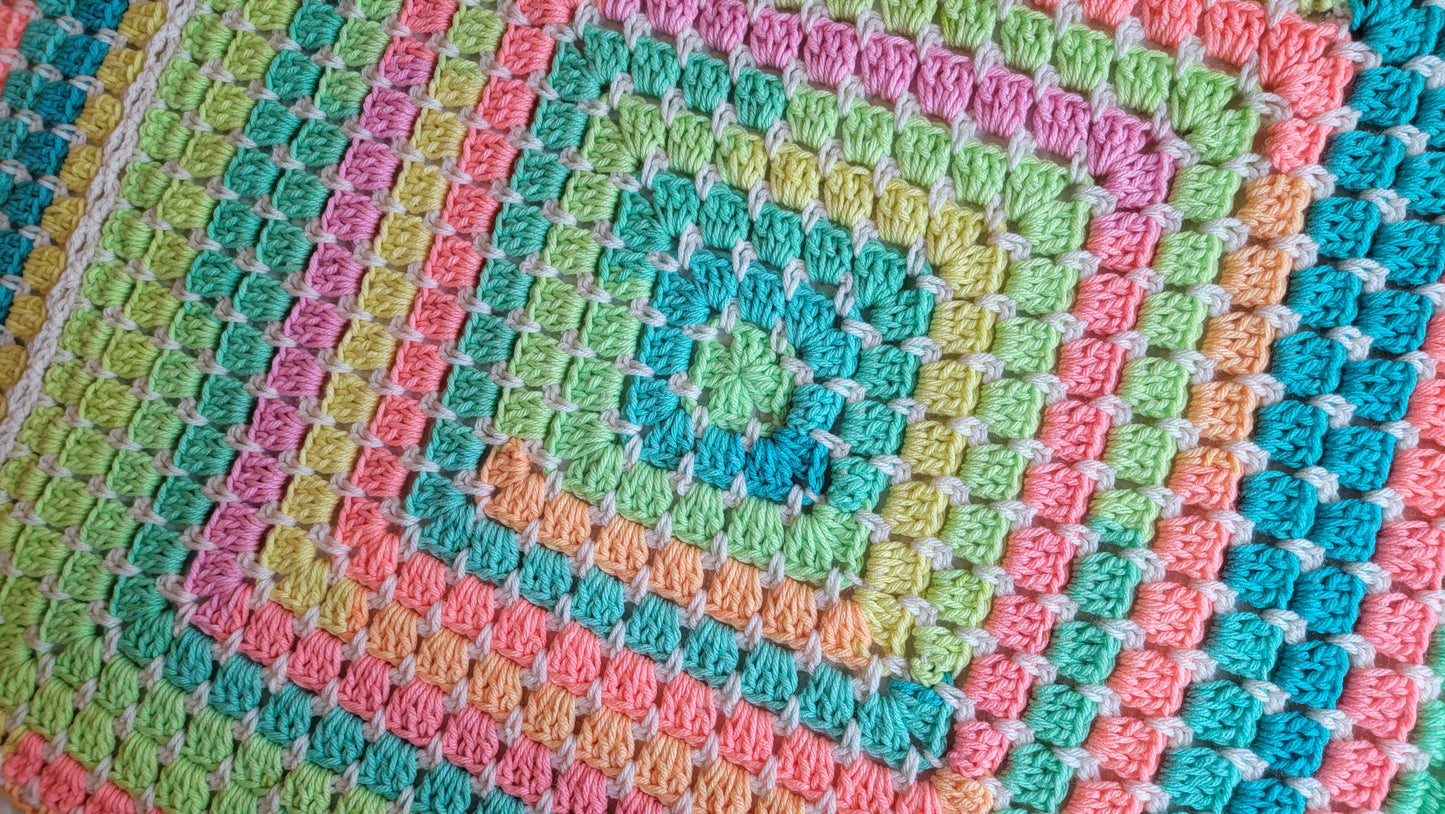 Cosmic Spirit Afghan - Handmade Afghans, Crocheted Afghans, Crocheted Blankets, Crochet Afghans, Crochet Blankets, Throws, Squares, Colorful