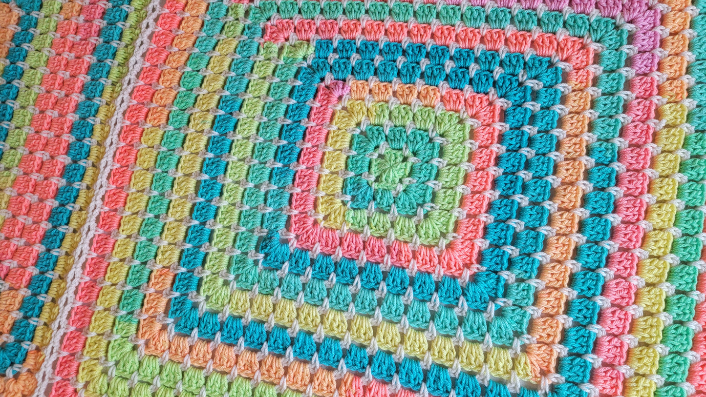Cosmic Spirit Afghan - Handmade Afghans, Crocheted Afghans, Crocheted Blankets, Crochet Afghans, Crochet Blankets, Throws, Squares, Colorful