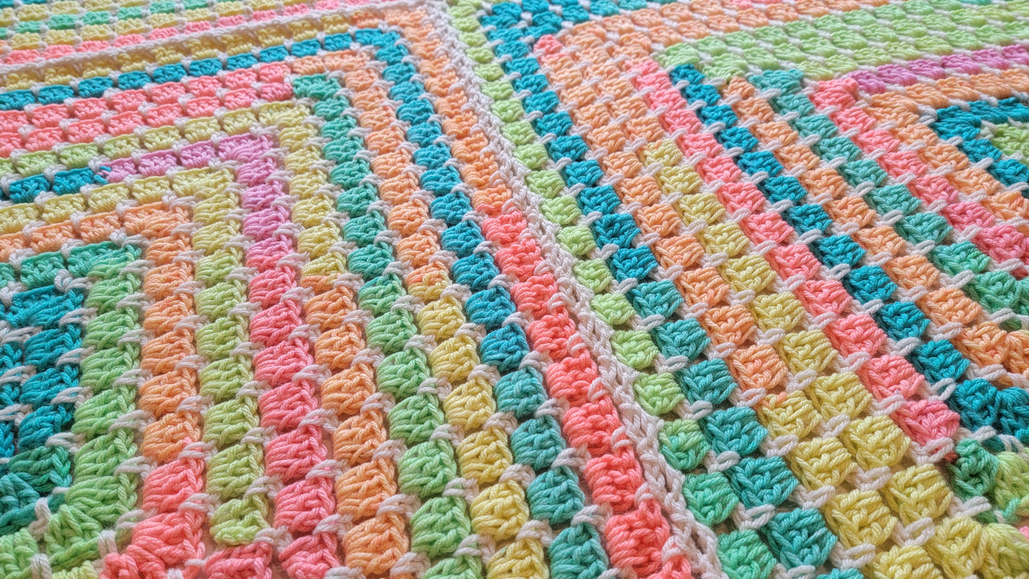 Cosmic Spirit Afghan - Handmade Afghans, Crocheted Afghans, Crocheted Blankets, Crochet Afghans, Crochet Blankets, Throws, Squares, Colorful