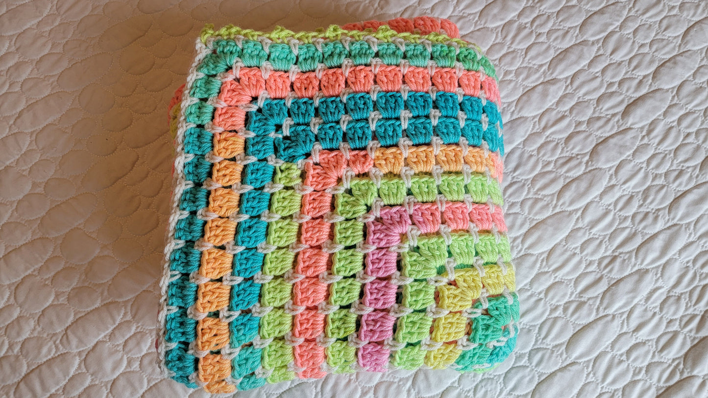 Cosmic Spirit Afghan - Handmade Afghans, Crocheted Afghans, Crocheted Blankets, Crochet Afghans, Crochet Blankets, Throws, Squares, Colorful