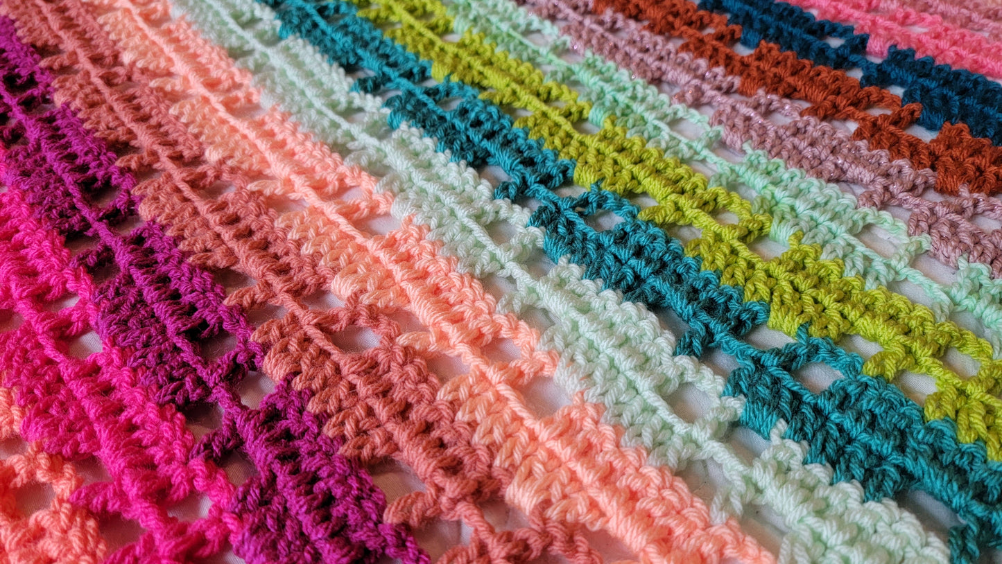 Shimmer Spirit Afghan - Handmade Afghans, Crocheted Afghans, Crocheted Blankets, Crochet Afghans, Crochet Blankets, Throws, Pretty, Cute