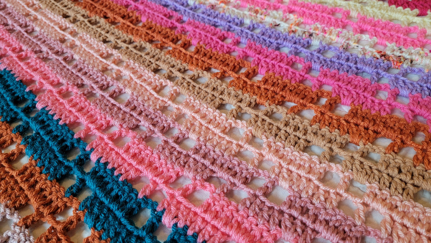 Shimmer Spirit Afghan - Handmade Afghans, Crocheted Afghans, Crocheted Blankets, Crochet Afghans, Crochet Blankets, Throws, Pretty, Cute