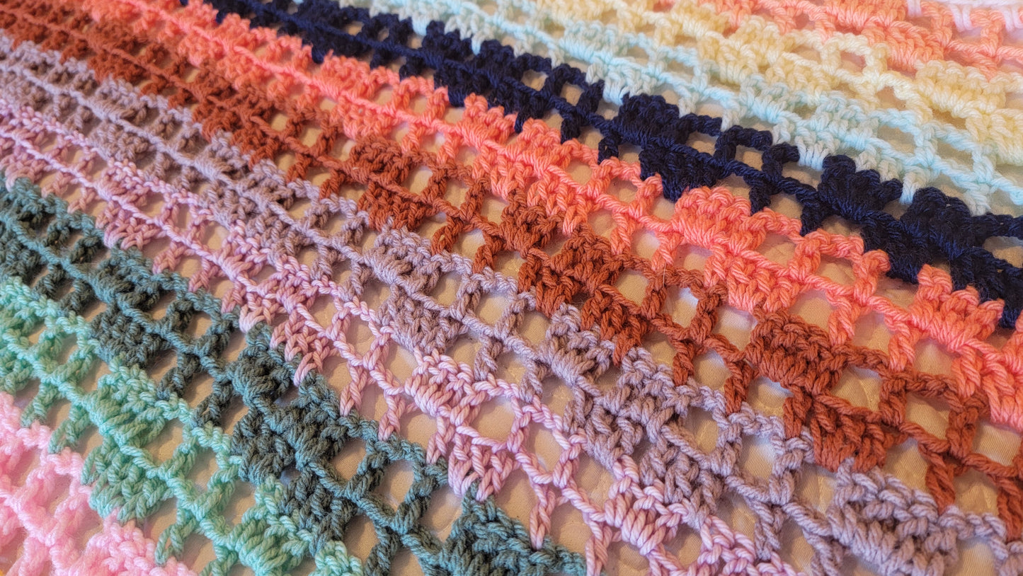 Charmed Life Crochet Afghan - Handmade Afghans, Crocheted Afghans, Crocheted Blankets, Crochet Afghans,Crochet Blankets, Throws, Pretty,Cute