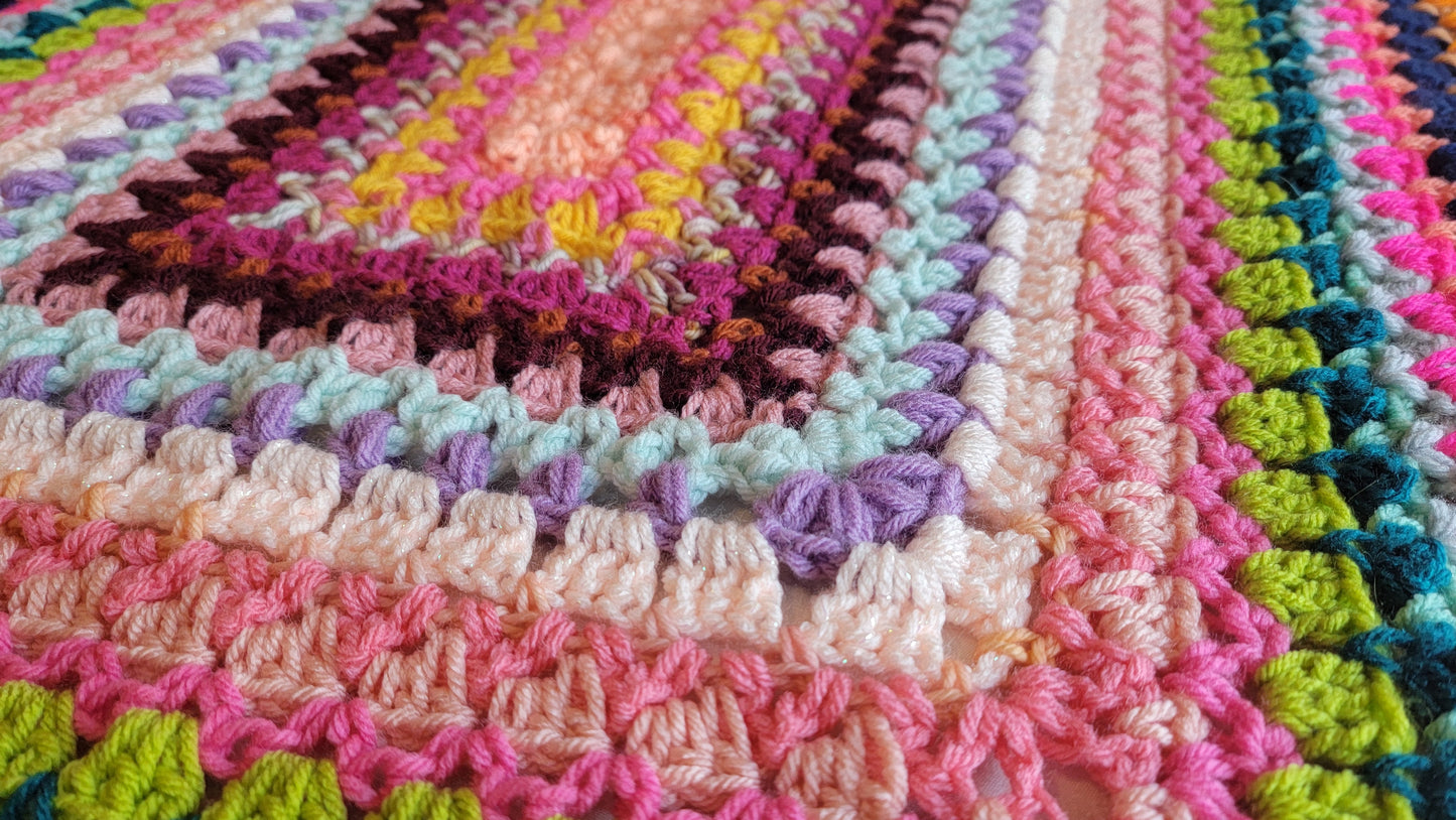 Crochet Pattern: Glitzy Rectangle Afghan