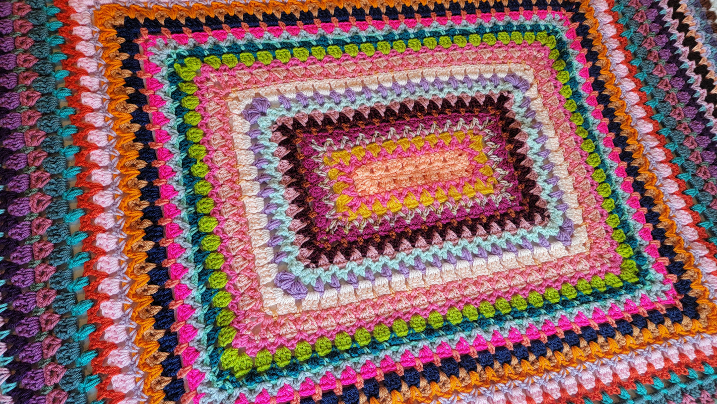 Crochet Pattern: Glitzy Rectangle Afghan