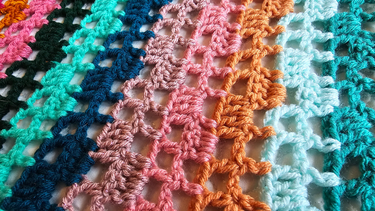 Luxe Twinkle Crochet Afghan - Handmade Afghans, Crocheted Afghans, Crocheted Blankets, Crochet Afghans,Crochet Blankets,Throws,Colorful,Cute