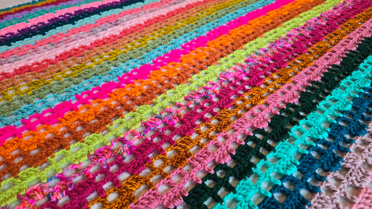 Luxe Twinkle Crochet Afghan - Handmade Afghans, Crocheted Afghans, Crocheted Blankets, Crochet Afghans,Crochet Blankets,Throws,Colorful,Cute