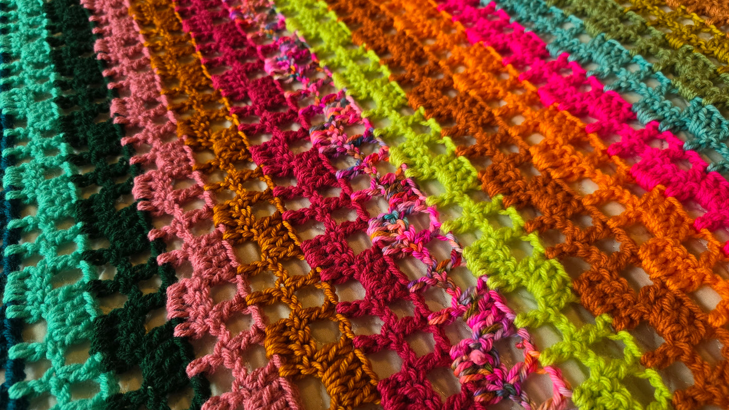 Luxe Twinkle Crochet Afghan - Handmade Afghans, Crocheted Afghans, Crocheted Blankets, Crochet Afghans,Crochet Blankets,Throws,Colorful,Cute