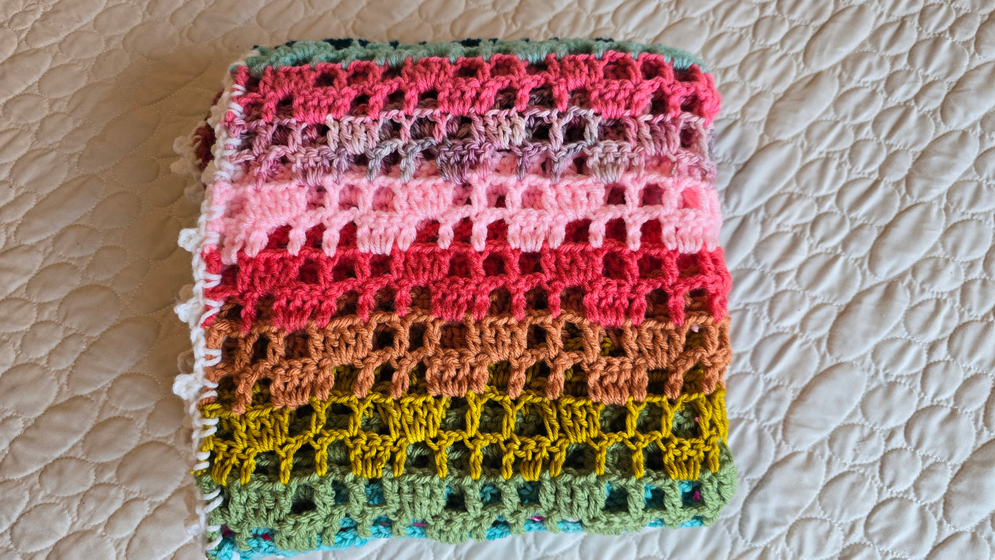 Luxe Twinkle Crochet Afghan - Handmade Afghans, Crocheted Afghans, Crocheted Blankets, Crochet Afghans,Crochet Blankets,Throws,Colorful,Cute
