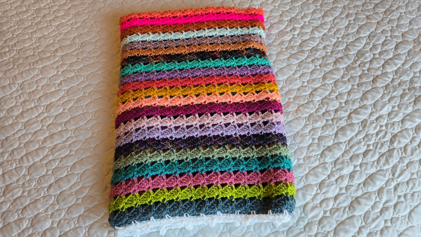 Divine Realm Crochet Afghan - Handmade Afghans, Crocheted Afghans, Crocheted Blankets,Crochet Afghans,Crochet Blankets,Throws,Colorful,Cute