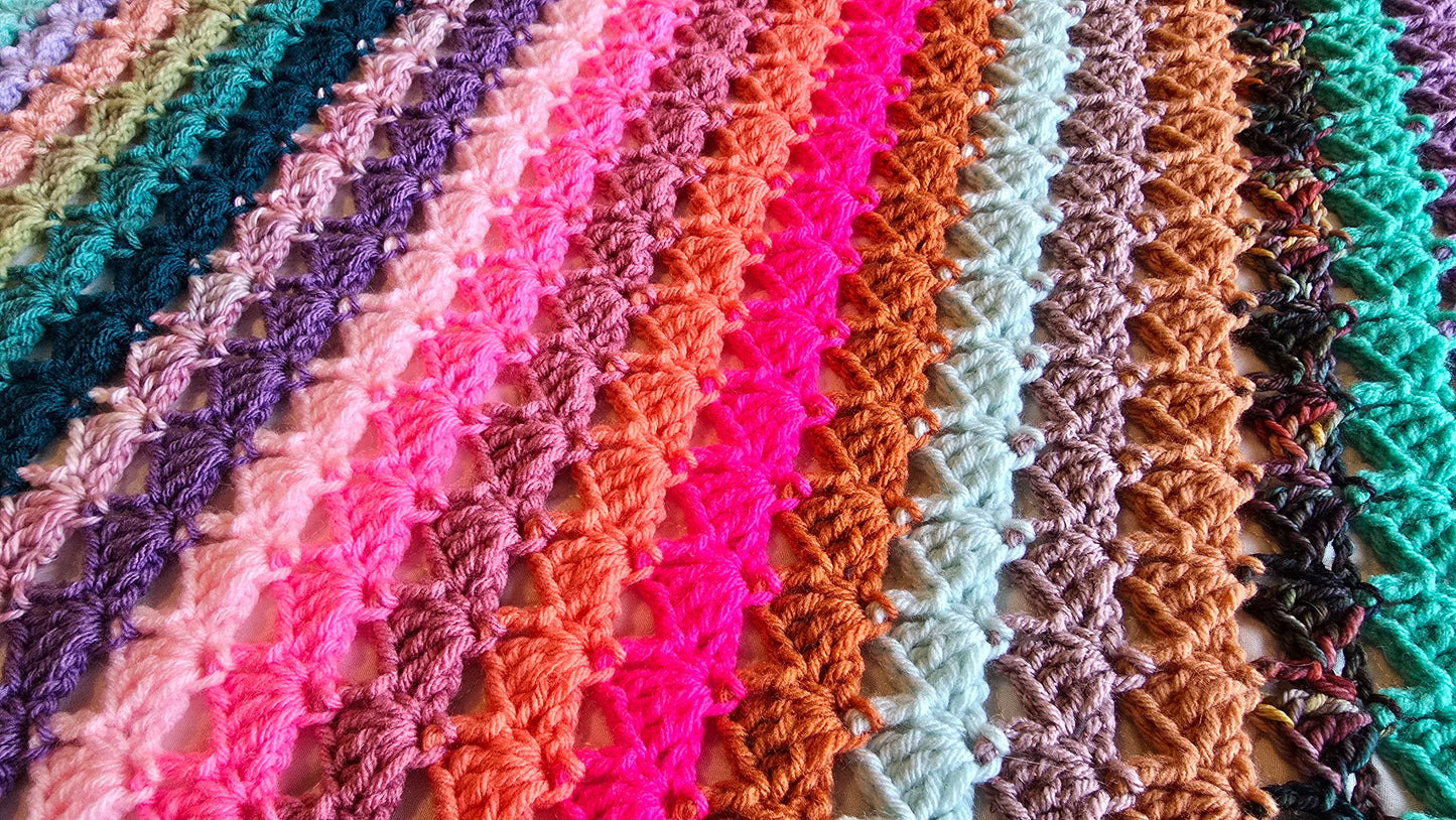 Divine Realm Crochet Afghan - Handmade Afghans, Crocheted Afghans, Crocheted Blankets,Crochet Afghans,Crochet Blankets,Throws,Colorful,Cute