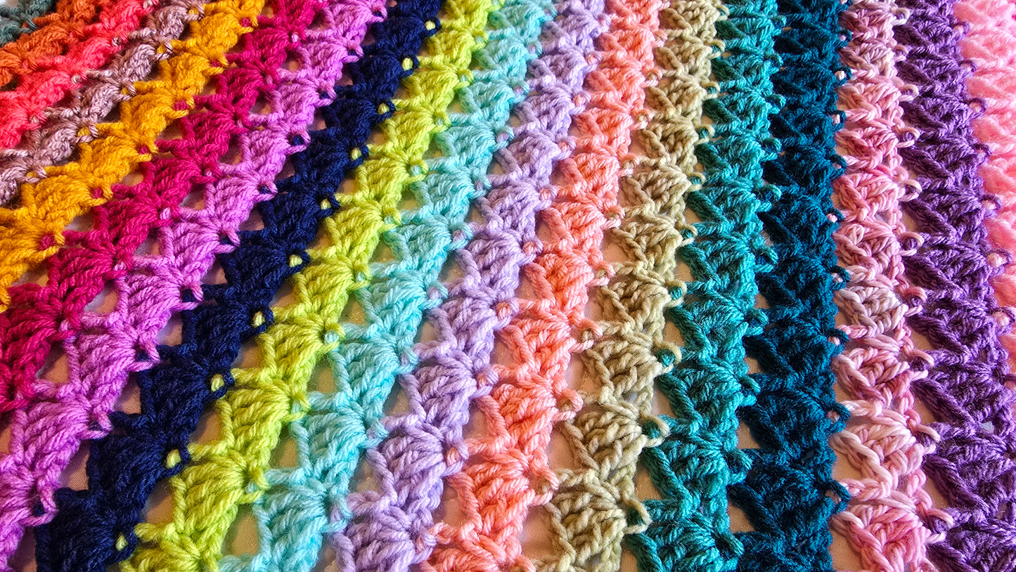 Divine Realm Crochet Afghan - Handmade Afghans, Crocheted Afghans, Crocheted Blankets,Crochet Afghans,Crochet Blankets,Throws,Colorful,Cute
