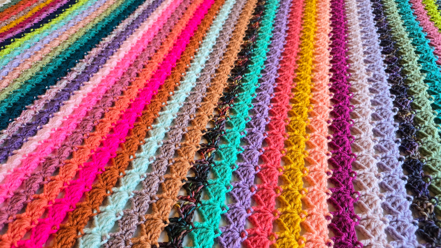 Divine Realm Crochet Afghan - Handmade Afghans, Crocheted Afghans, Crocheted Blankets,Crochet Afghans,Crochet Blankets,Throws,Colorful,Cute