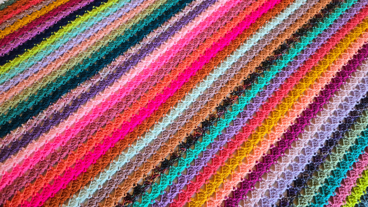 Divine Realm Crochet Afghan - Handmade Afghans, Crocheted Afghans, Crocheted Blankets,Crochet Afghans,Crochet Blankets,Throws,Colorful,Cute