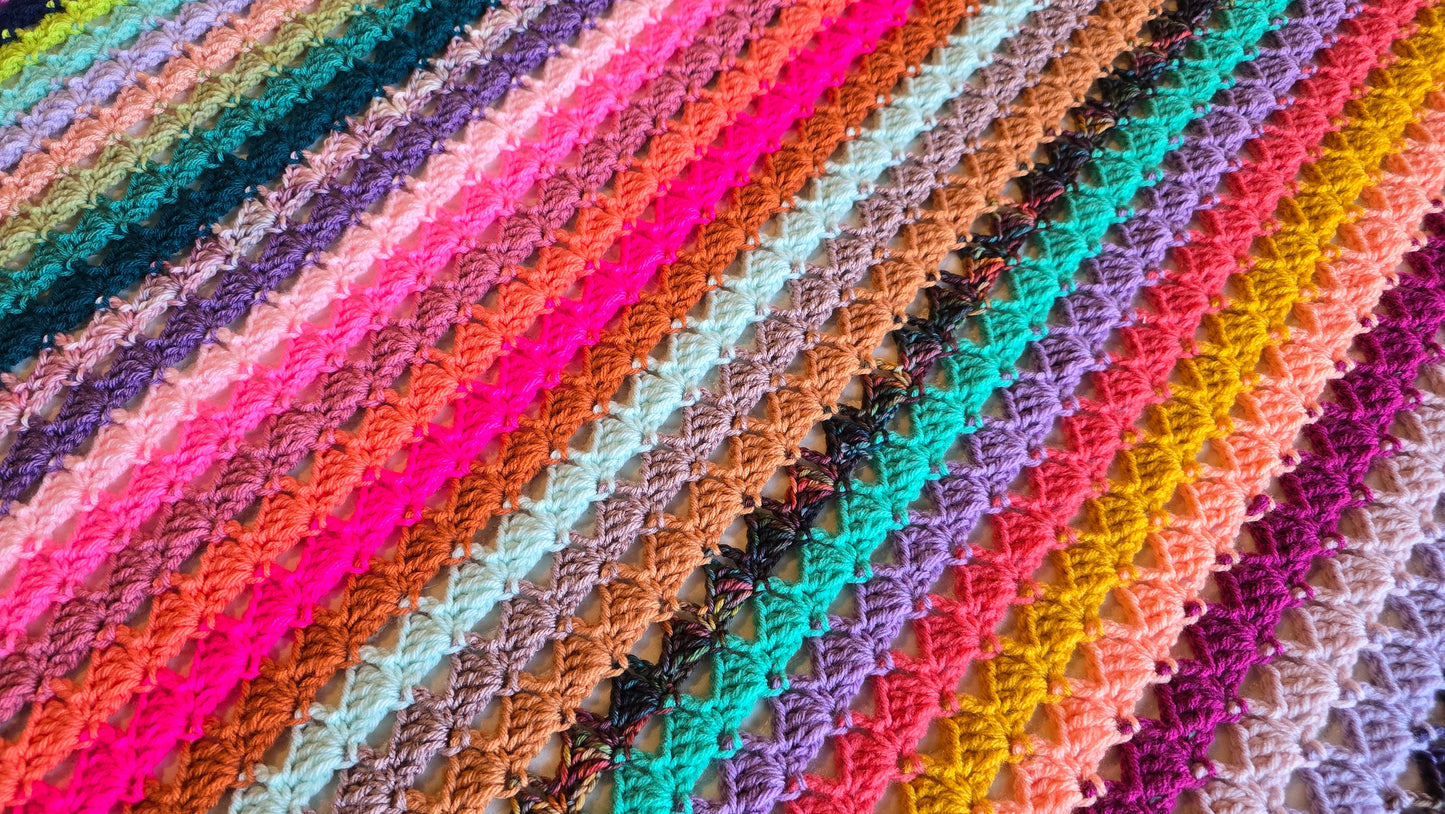 Divine Realm Crochet Afghan - Handmade Afghans, Crocheted Afghans, Crocheted Blankets,Crochet Afghans,Crochet Blankets,Throws,Colorful,Cute