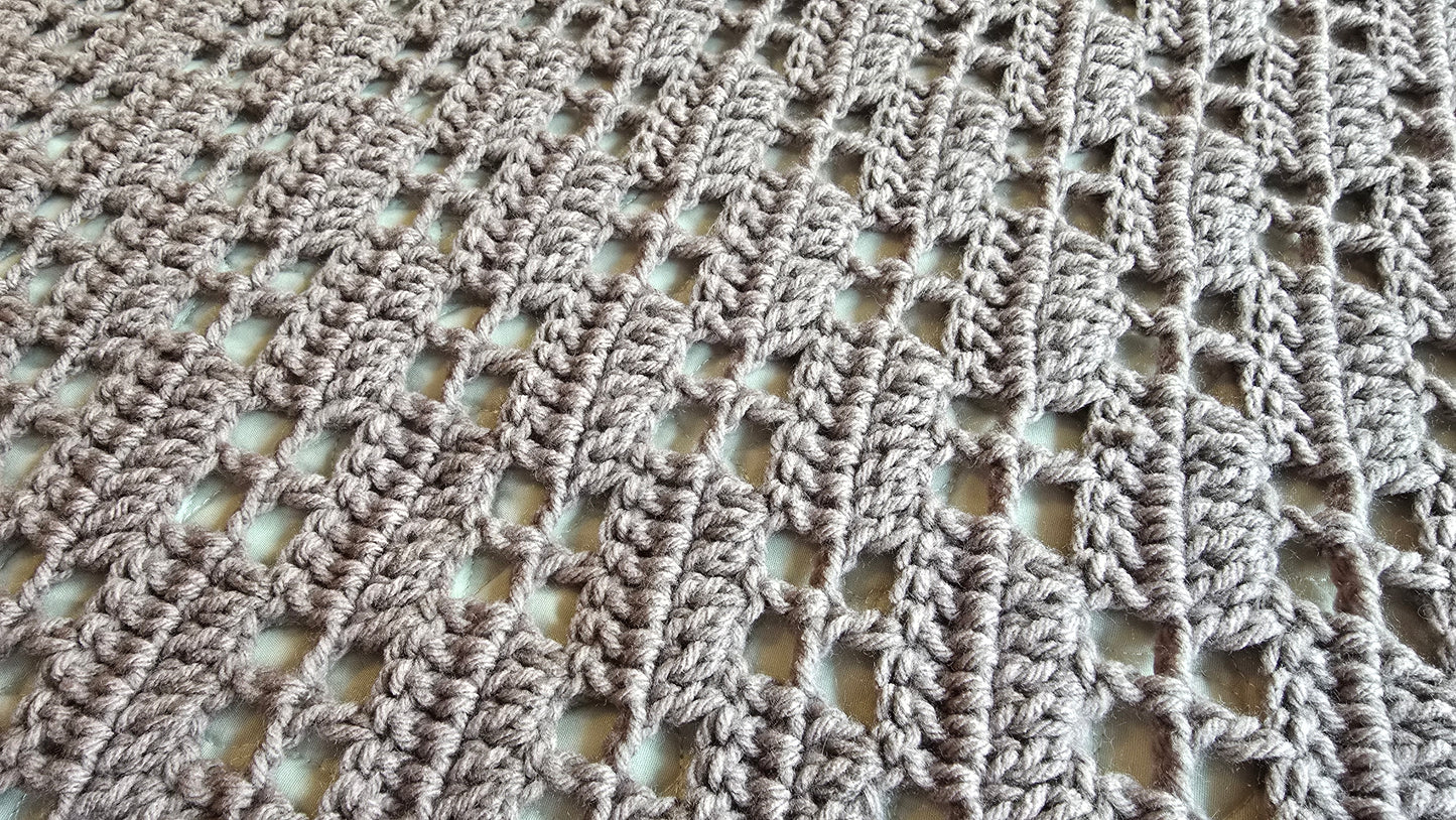 Window Pane Crochet Blanket - Handmade Afghans, Crocheted Afghans, Crocheted Blankets, Crochet Afghans,Crochet Blankets,Throws,Colorful,Cute