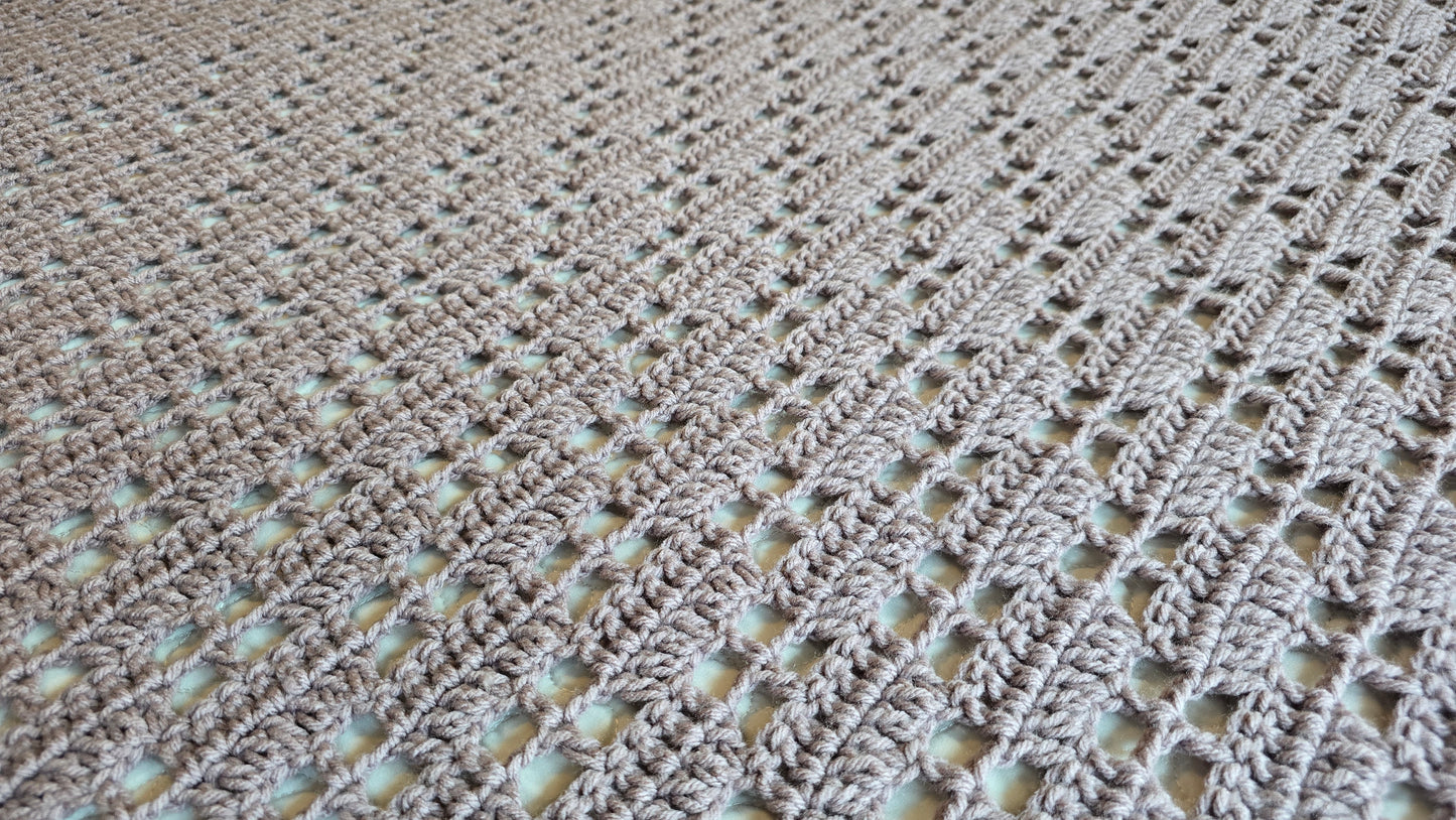 Window Pane Crochet Blanket - Handmade Afghans, Crocheted Afghans, Crocheted Blankets, Crochet Afghans,Crochet Blankets,Throws,Colorful,Cute
