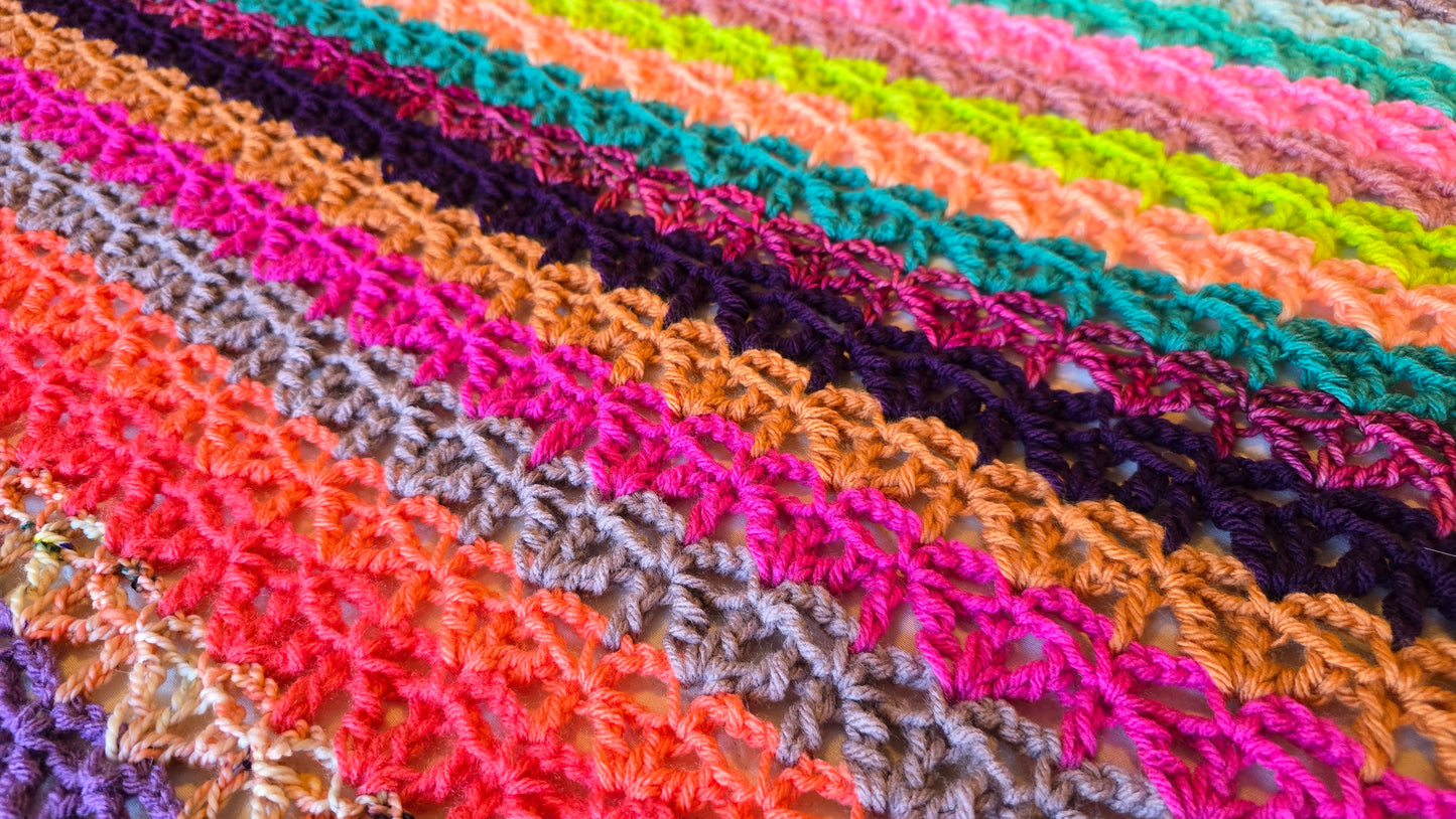 Eternal Flame Crochet Afghan - Handmade Afghans, Crocheted Afghans, Crocheted Blankets,Crochet Afghans,Crochet Blankets,Throws,Lace,Cute