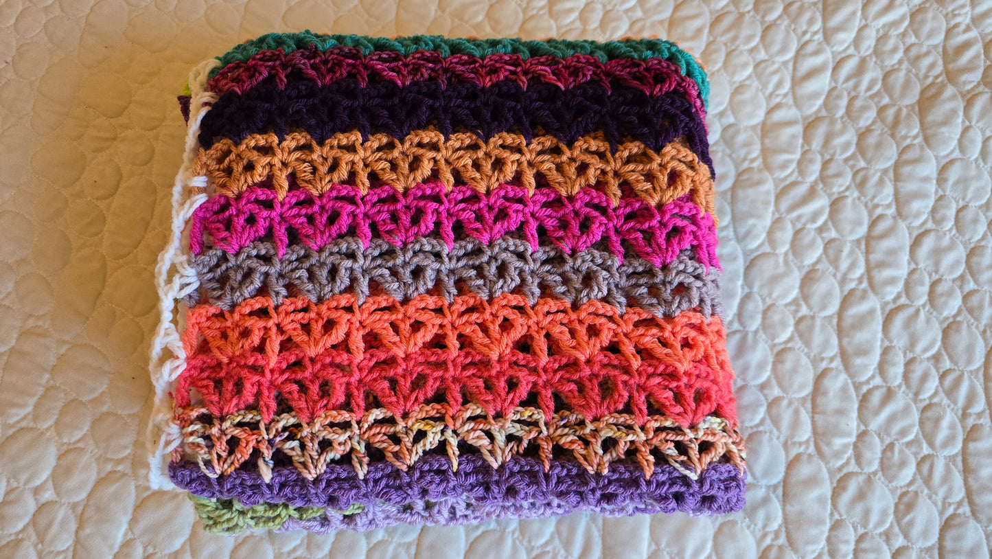 Eternal Flame Crochet Afghan - Handmade Afghans, Crocheted Afghans, Crocheted Blankets,Crochet Afghans,Crochet Blankets,Throws,Lace,Cute