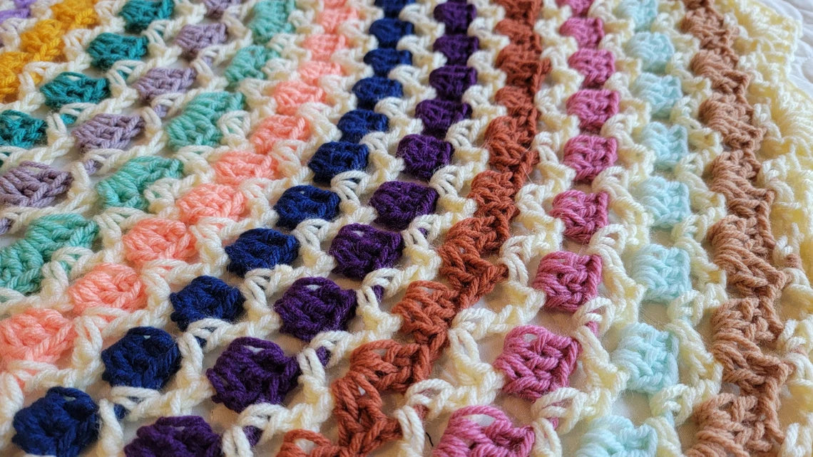 Rose Pearl Afghan - Handmade Afghans, Crocheted Afghans, Crocheted Blankets, Crochet Afghans, Crochet Blankets, Throws, Round, Color, Pretty