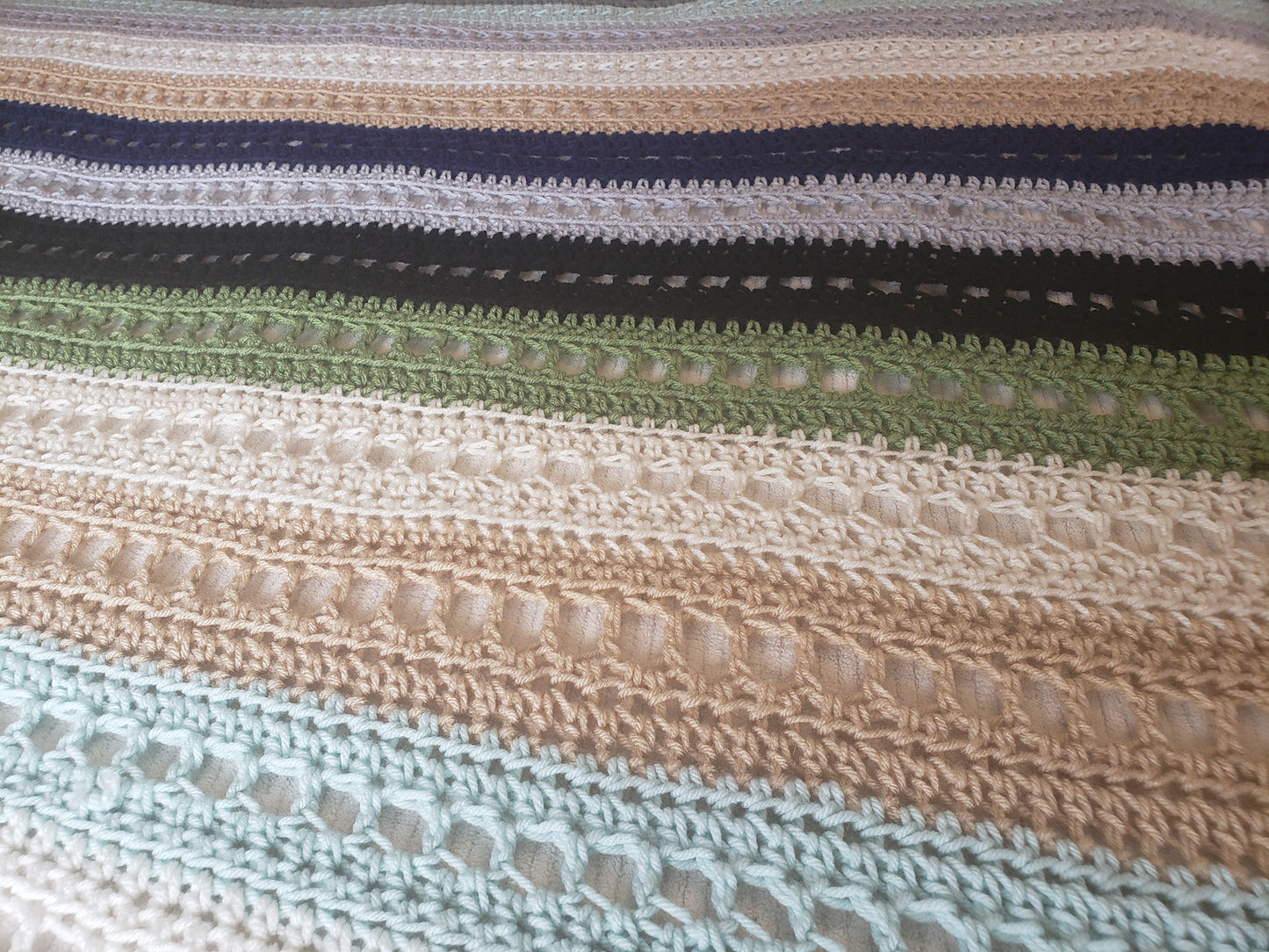Crochet Pattern: Blocks & Stripes Afghan