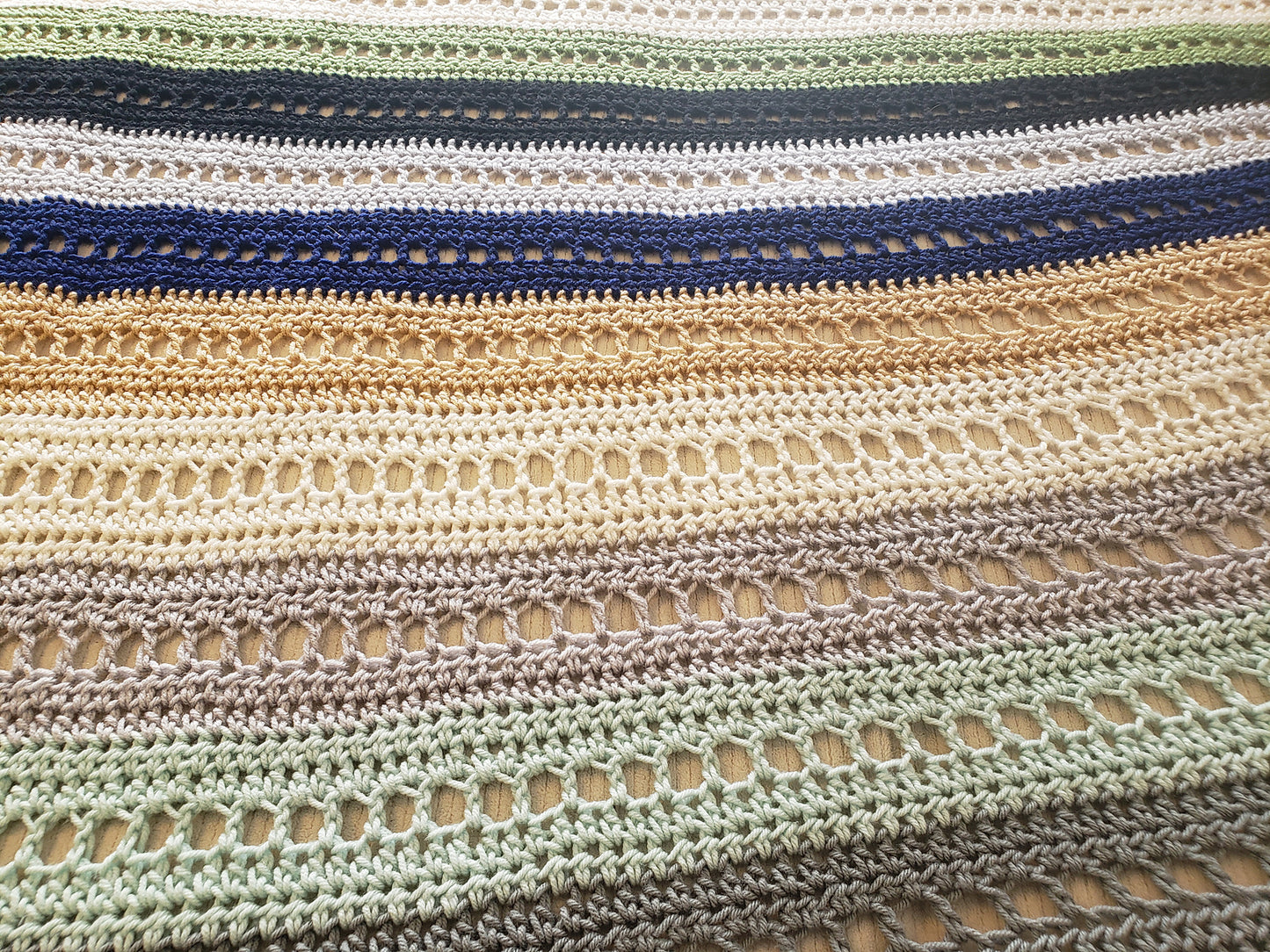 Crochet Pattern: Blocks & Stripes Afghan
