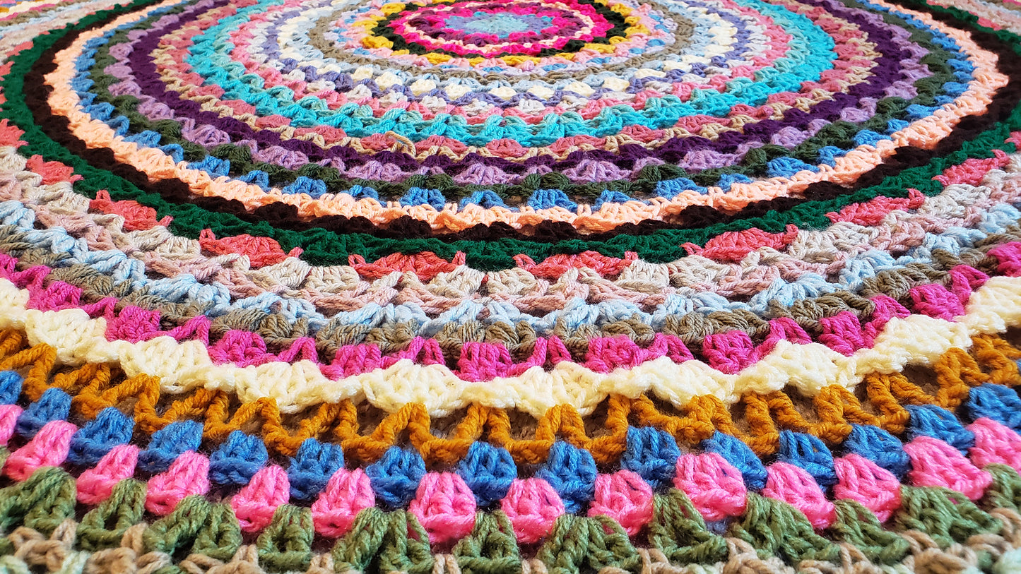Crochet Pattern: Circle Of Cheer Afghan