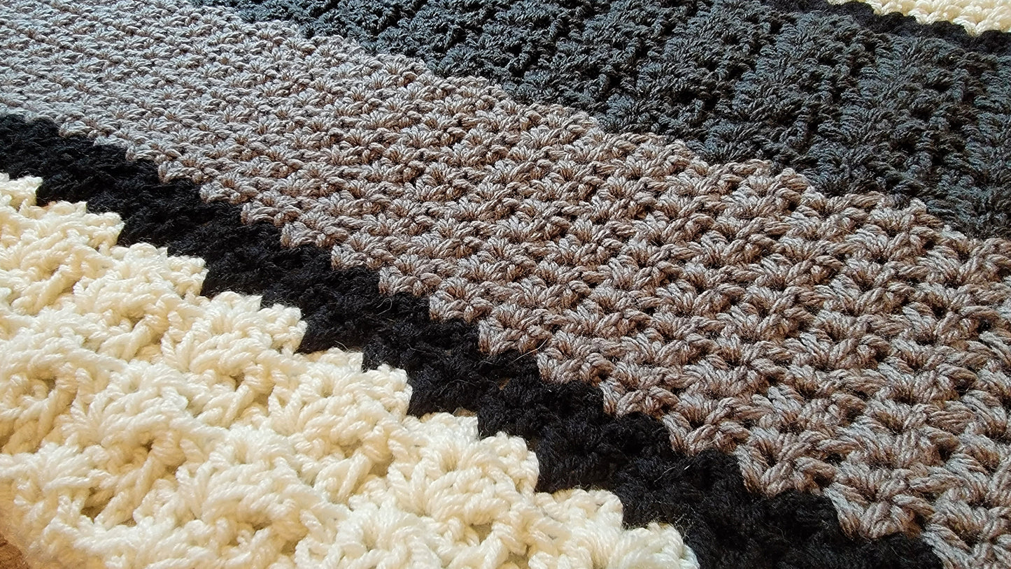 Crochet Pattern: Modern Lace Afghan
