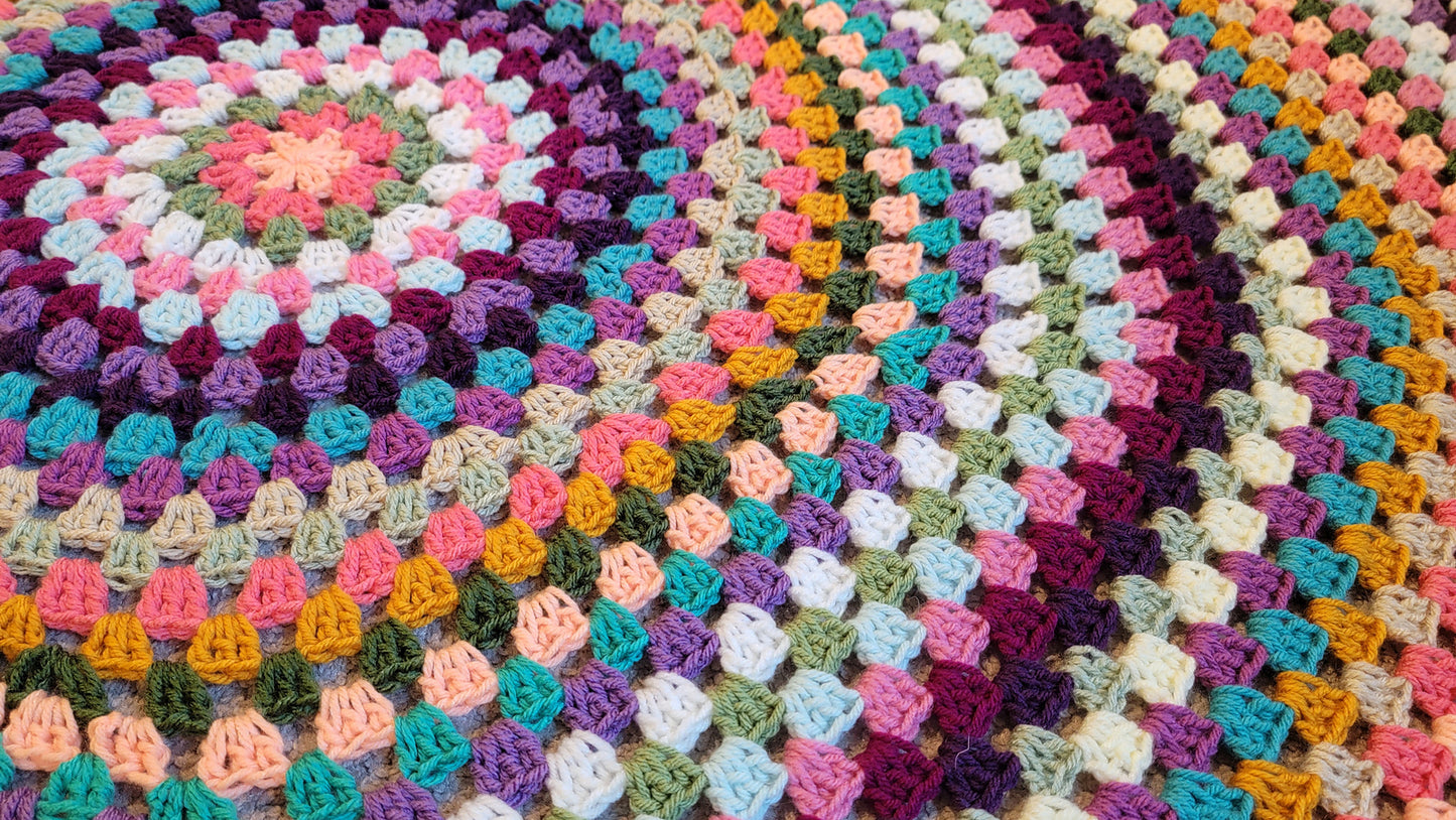 Crochet Pattern: Granny Style Circle Afghan