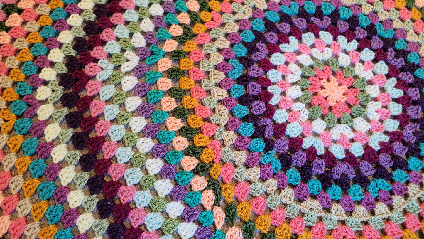 Crochet Pattern: Granny Style Circle Afghan