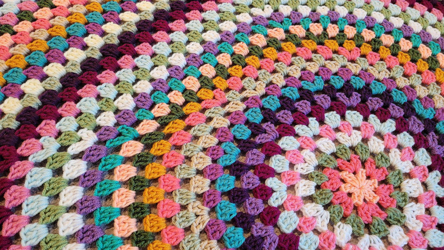 Crochet Pattern: Granny Style Circle Afghan