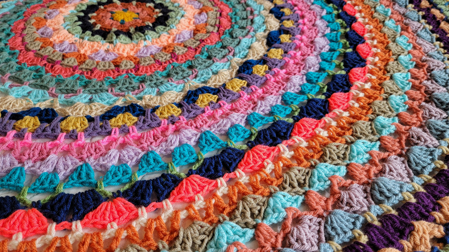 Crochet Pattern: Circle Of Glee Afghan