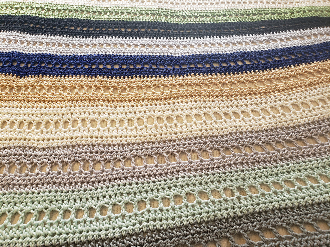 Crochet Pattern: Blocks & Stripes Afghan!