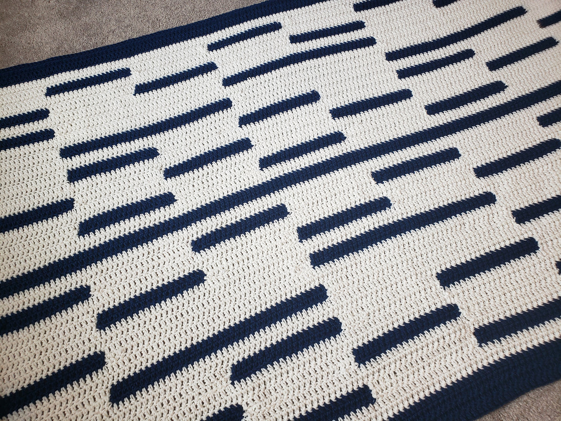 Crochet Pattern: Sleek Striped Crochet Blanket!