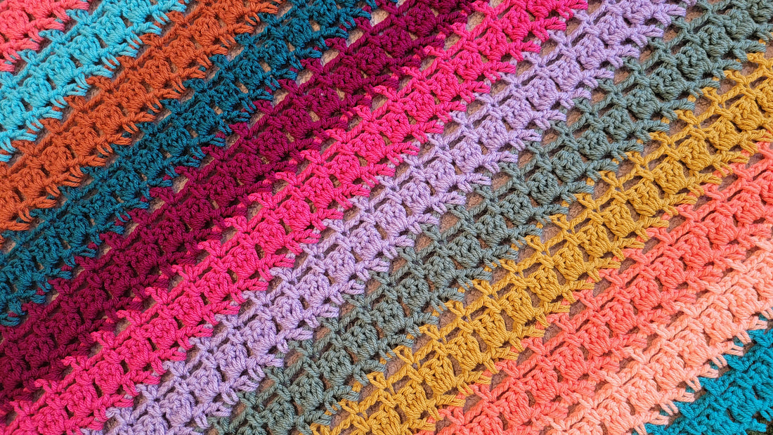 Crochet Pattern: Candy Stripes Blanket!
