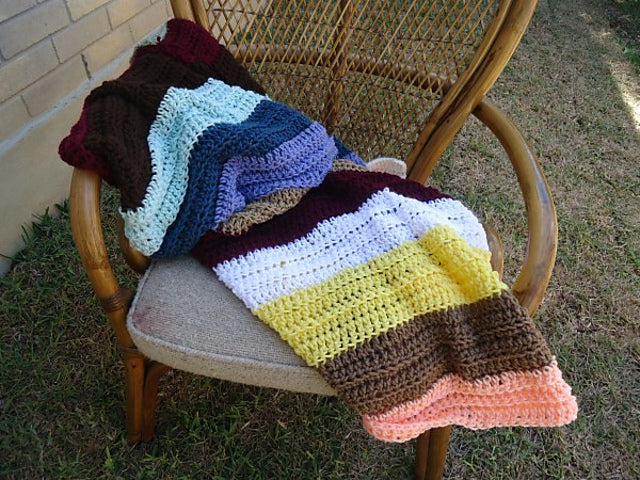 Crochet Pattern: Sugar Sweet Stripes Afghan!
