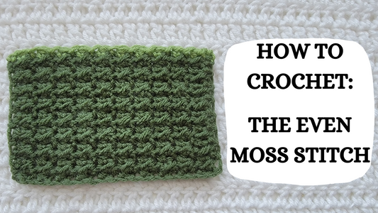 Photo Tutorial - How To Crochet: The Even Moss Stitch!