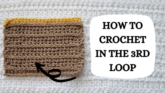 Photo Tutorial - How To Crochet In The 3rd Loop!