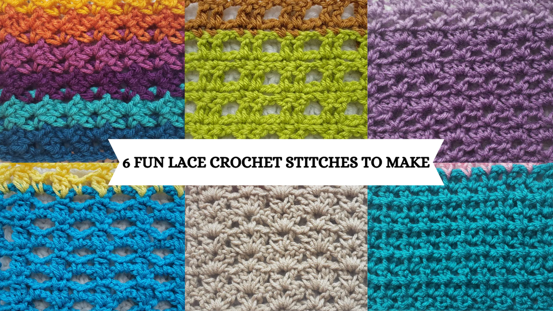 Crochet Video Tutorial - Crochet Stitch Compilation: 6 Lace Stitches!