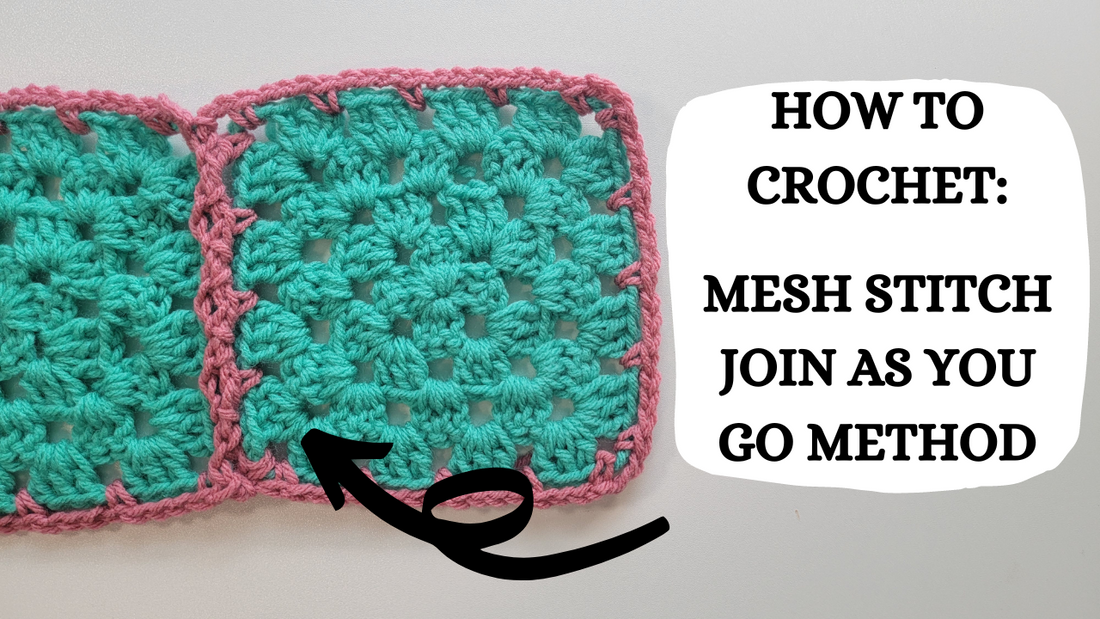 Crochet Video Tutorial - How To Crochet: Mesh Stitch Join As You Go Method!